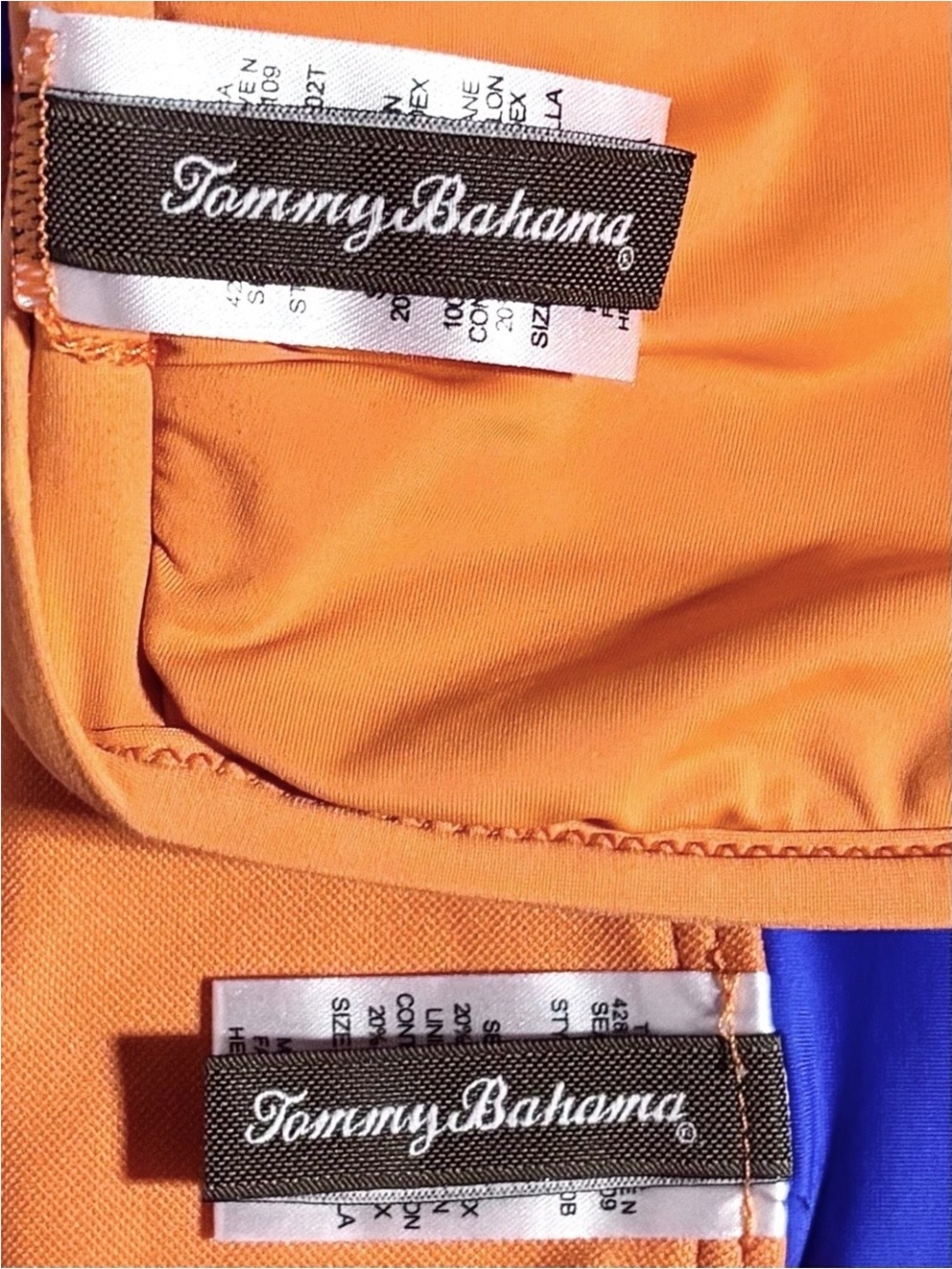 Tommy Bahama Color‑Block Bikini Set Blue + Orange Women’s Large Like New - Picture 7 of 8